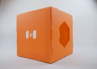 Boîte pliable pour animaux de compagnie en plastique recyclé, empilable, avec impression personnalisable, cage de transport pour animaux