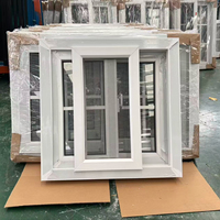 Fenêtres coulissantes en PVC/UPVC de style français, norme américaine, avec verre simple transparent de 5 mm pour la Jamaïque