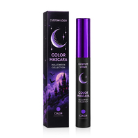 Mascara en Fibre de Soie 4D Végétalien en Gros, Extensions de Cils Noires, Violettes et Argentées pour Festivals, Maquillage des Yeux, Cosmétiques, Mascara d'Halloween
