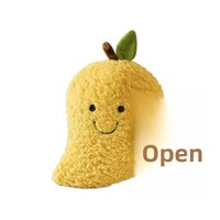 Schattige Pluche Fruit- en Groentepoppen Knuffelkussens 20cm Gevulde Speelgoedjes PP Katoenen Vulling voor Bruiloftsgrappen - Unisex Leeftijd