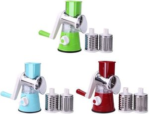 Râpe à légumes et à fruits Râpe à concombre multifonctionnelle Râpe à fromage rotative 3 en 1 Trancheuse à légumes - Product Image 3
