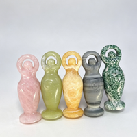 Statue de déesse en cristal naturel mélangé, figurine de la Terre Mère en pierre polie pour la guérison par le Reiki et la décoration spirituelle de la maison