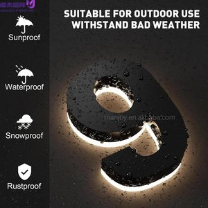 Numeri interni moderni LED esterni retroilluminati in acciaio inox luminoso <span class=keywords><strong>Hotel</strong></span> numeri con LED per aziende e ospedali - Product Image 5