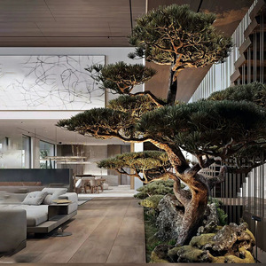 Trung Quốc Phong Cách Lớn Trong Nhà/Ngoài Trời Trang Trí Mềm Rotangpalm Thông Nhân Tạo Màu Xanh Lá Cây Nhà Máy Chào Đón Chất Lượng Cao Trang Trí - Product Image 3