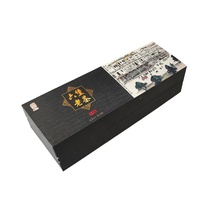 Cajas de Envío Portátiles de Lujo con Logotipo Personalizado, Hechas a Mano, en Forma de Avión, de Papel para Té, con Asa Impresa en Cuatro Colores