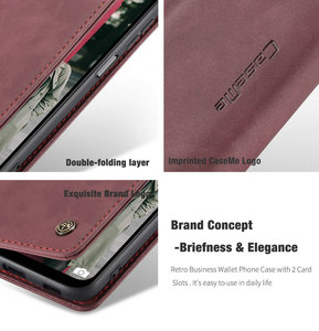 <span class=keywords><strong>Custodia</strong></span> a Portafoglio in Pelle Effetto Pelle CaseMe per Samsung <span class=keywords><strong>Galaxy</strong></span> S23 Ultra S22 S21 A12 5G <span class=keywords><strong>A33</strong></span> A14 A34 A54 con Supporto e Chiusura Magnetica - Product Image 2