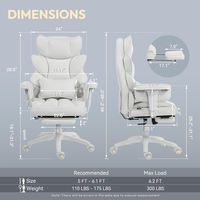 Chaise de jeu OEM blanche économique avec accoudoirs, roulettes en PU, surface facile à nettoyer et design inclinable pour adolescents gamers