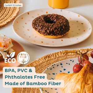 Ensemble d'assiettes en fibre <span class=keywords><strong>de</strong></span> bambou écologiques réutilisables, vaisselle incassable pour enfants et adultes, maison, camping, pique-nique, passe au lave-vaisselle - Product Image 4