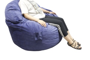 Su misura di modo di tendenza tessuto di materiale e della sedia del salone uso specifico della pelliccia del faux sedia <span class=keywords><strong>a</strong></span> sacco divano ad angolo - Product Image 2