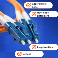 Cordon de brassage fibre optique Simplex double mode LC Duplex monomode 850m OM3 pour usage intérieur, PVC orange, pour centre de données, écoles, hôpitaux
