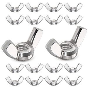 1/4"-20 Wing <strong>Nuts</strong> 304 Stainless Steel Fasteners Parts Butterfly <strong>Nut</strong> Wingnuts - Product Image 1