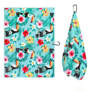 Toallas de Golf al por Mayor de Secado Rápido para Deportes y Gimnasio, de Poliéster, Seda y Algodón, en Varios Colores, con Estampado Merbau, Personalizables con Logotipo, para Exteriores - Product Image 2