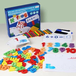 Juego de Alfabeto de Madera para Deletrear y Practicar Matemáticas, Juego Educativo de Letras y Operaciones para Niños - Product Image 2