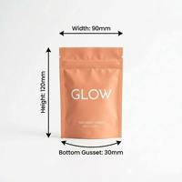 Pochette personnalisée avec fermeture éclair pour soins de la peau, sac en Mylar mat de qualité alimentaire pour patchs anti-acné, emballage cosmétique, petit échantillon