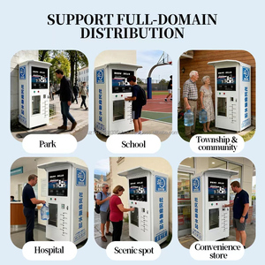 Community Square Shaped Water Vending Machine 24H Automatic 400 GPD Food Grade Reverse Osmosis Purification 11-Stage Filtration - Product Image 5