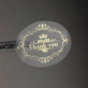 Autocollants transparents de luxe populaires, logo personnalisé, impression de design personnalisé, autocollants transparents pour emballage - Product Image 3