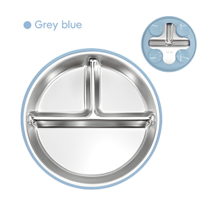 Bols pour bébé avec cuillère, ensemble en silicone à ventouse, intérieur en acier inoxydable, anti-brûlure, coque amovible, multifonction, 9 couleurs - Product Image 4