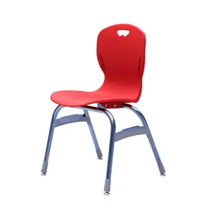 Nuevos muebles de silla escolar de estilo americano moderno, sillas apilables de plástico para el aula para estudiantes