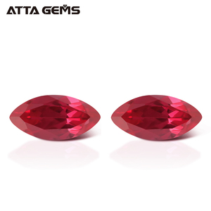 La forma de marquesa de 12x6mm pulido sangre de Paloma de piedras preciosas de rubí rojo compradores falso rojo corindón - Product Image 2
