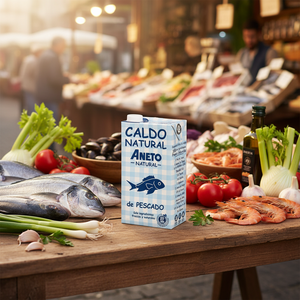 Meilleures ventes, fabriqué en Espagne, 6 x 1L, bouillon de poisson frais, biologique, sain, naturel, pour la vente en gros - Product Image 3