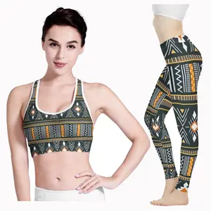 Conjuntos de Yoga elásticos de África, pantalones elásticos y sujetadores, ropa de entrenamiento, deporte, gimnasio, cintura alta, Ieggings, traje de Yoga personalizado para mujer - Product Image 1