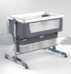 Lit d'appoint portable Dreamer pour bébé avec hauteur réglable, maille respirante, berceau sécurisé pour nouveau-né - Product Image 2