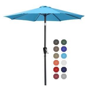 Parasol rond commercial <span class=keywords><strong>de</strong></span> luxe moderne en acier pour jardin, avec mât et baleines robustes, pour usage extérieur dans les hôtels et les parcs - Product Image 2