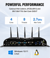 Ordinateur industriel embarqué sans ventilateur Intel Core i7-8560U double LAN 6 ports COM pour l'automatisation d'usine PLC CNC en stock
