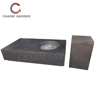 Table d'appoint carrée de haute qualité avec couvercle de réservoir de propane carré en ciment dans le jardin