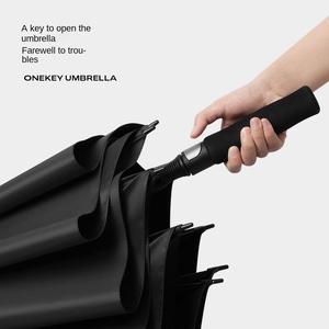 Bán buôn hiện đại Windproof logo quảng cáo ô lớn bán tự động Golf ô Thẳng Dài xử lý kinh doanh Polyester - Product Image 3