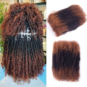 Peluca Afro Francesa Rizada con Trenzas Kinky Curly, Hecha a Mano, 100% Fibra Sintética de Alta Temperatura, Extensiones de Cabello Africano - Product Image 4