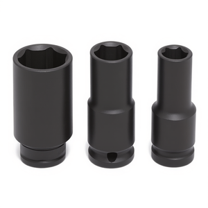 Jeu de clés à douille Fervi Impact, 3 pièces, douilles métriques profondes pour réparation automobile - Product Image 2