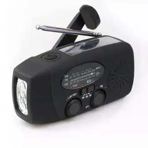 Am fm noaa carregador de telefone, com rádio solar, manivela dínamo, lanterna super brilhante, usb, carregador de telefone