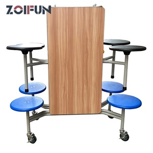 Fabricantes 30 años <span class=keywords><strong>de</strong></span> garantía Juego <span class=keywords><strong>de</strong></span> 8 asientos Mesa <span class=keywords><strong>de</strong></span> comedor plegable moderna <span class=keywords><strong>muebles</strong></span> <span class=keywords><strong>de</strong></span> cafetería escolar - Product Image 3