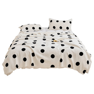 Couverture en polaire motif pois rectangulaire 300g, douce pour la peau, pour usage domestique - Product Image 4