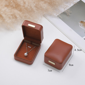Estuche de Lujo para Joyería, Juego de Cajas para Collar, Anillo y Pendientes, en Cuero PU, con Logotipo Personalizado para Negocios Mayoristas - Product Image 5