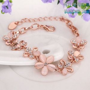 กำไล925พลอยคริสตัลยืดหยุ่นสำหรับผู้หญิงสร้อยข้อมือเงินสเตอร์ลิง - Product Image 2