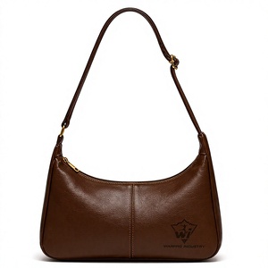 Bolso Bandolera Casual de Cuero Genuino Marrón Vintage para Mujer, con Forro de Poliéster, Resistente al Agua, Bolso de Viaje - Product Image 1