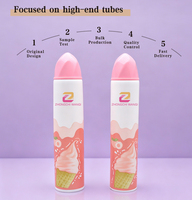 Tubes cosmétiques souples en PE OEM en gros avec bouchon conique en forme de fleur de crème glacée, tubes en plastique vides à presser pour l'emballage de crème pour les mains