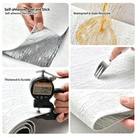 Papier peint 3D moderne personnalisé à coller soi-même, texture corde, pour la décoration du salon d'un appartement, résistant à la fumée et à l'humidité