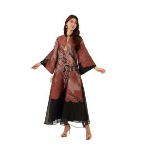 Nuovo Abito Lungo Musulmano Elegante da Donna in Jacquard con Nappe, Stile Mediorientale, per il Commercio Estero Transfrontaliero - Product Image 5