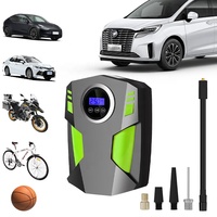 Compresseur d'air électrique double port pour voiture, boîtier en plastique, design portable, manomètre numérique, pression des pneus