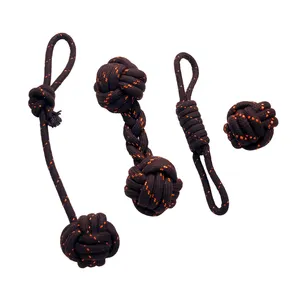 Giocattoli per Cuccioli Set da 4 Giochi da Masticare per Dentizione in Filo di Cotone Naturale Peluche per Cani Giocattoli Carini per Compleanno Animali Domestici - Product Image 1