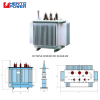 Transformateurs électriques HENTG 30kVA 50kVA 80kVA à tension réglable, immergés dans l'huile, triphasés 50/60Hz