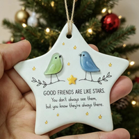 Ornement en céramique personnalisé en forme de cœur rond avec peinture UV, souvenir de Noël pour les amateurs de pâtisserie, décoration de la maison