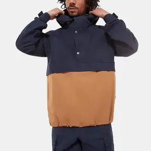 Jaket Pria 2020 Kustom Mode Musim Semi Penutup Kantong 1/2 Ritsleting Pullover Jaket Anorak Pria