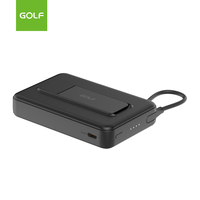 Batteries externes mini sans fil 15W avec câble intégré, chargeur mobile portable au lithium en gros, batterie externe magnétique PD 45W 10000mAh OEM