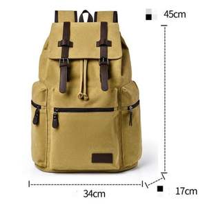 Sac à dos en toile de style rétro durable avec port USB et fonctions imperméables, sac de voyage décontracté pour les affaires, sac d'école pour les étudiants, hommes et femmes - Product Image 6