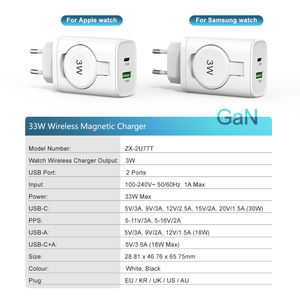 Nuevo <span class=keywords><strong>cargador</strong></span> <span class=keywords><strong>de</strong></span> pared multifuncional GaN 3 en 1 con 3W <span class=keywords><strong>SmartWatch</strong></span> carga inalámbrica 18W QC 30W PD para <span class=keywords><strong>Apple</strong></span> iPhone Samsung - Product Image 6