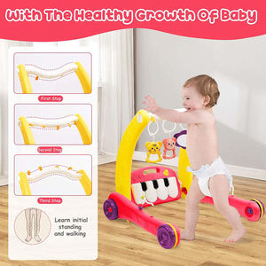 Tapis de piano à pédales multifonctionnel pour bébé 2 en 1, trotteur pour bébé, support de piano, tapis de jeu pour bébé, jouet de <span class=keywords><strong>poussette</strong></span>, jouet de trotteur - Product Image 5